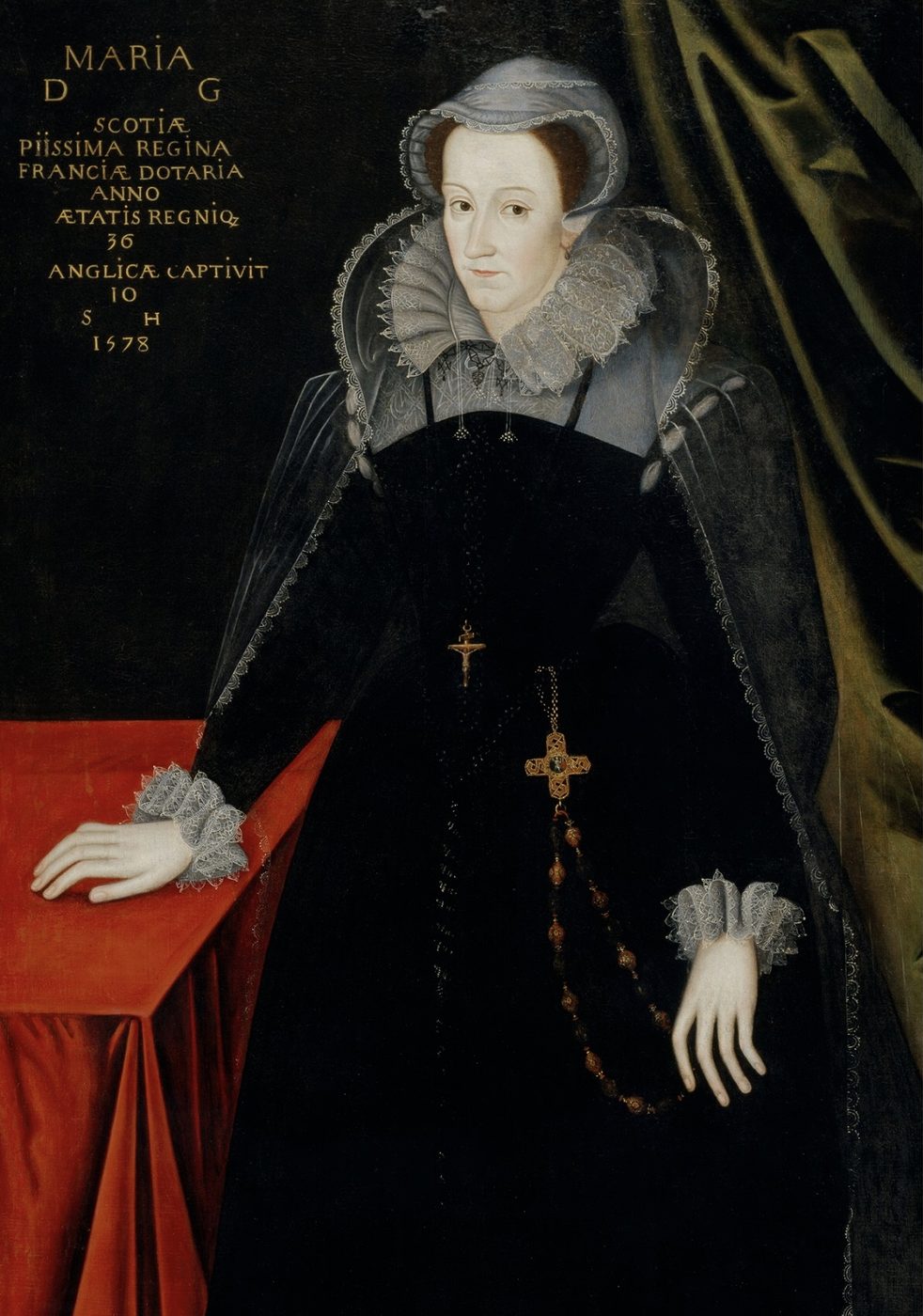 Mary, Queen of Scots — who returned in 1561, charming Protestant nobles with beauty and guile, and stood face to face against John Knox, before her deposition and eventual execution by Elizabeth I.