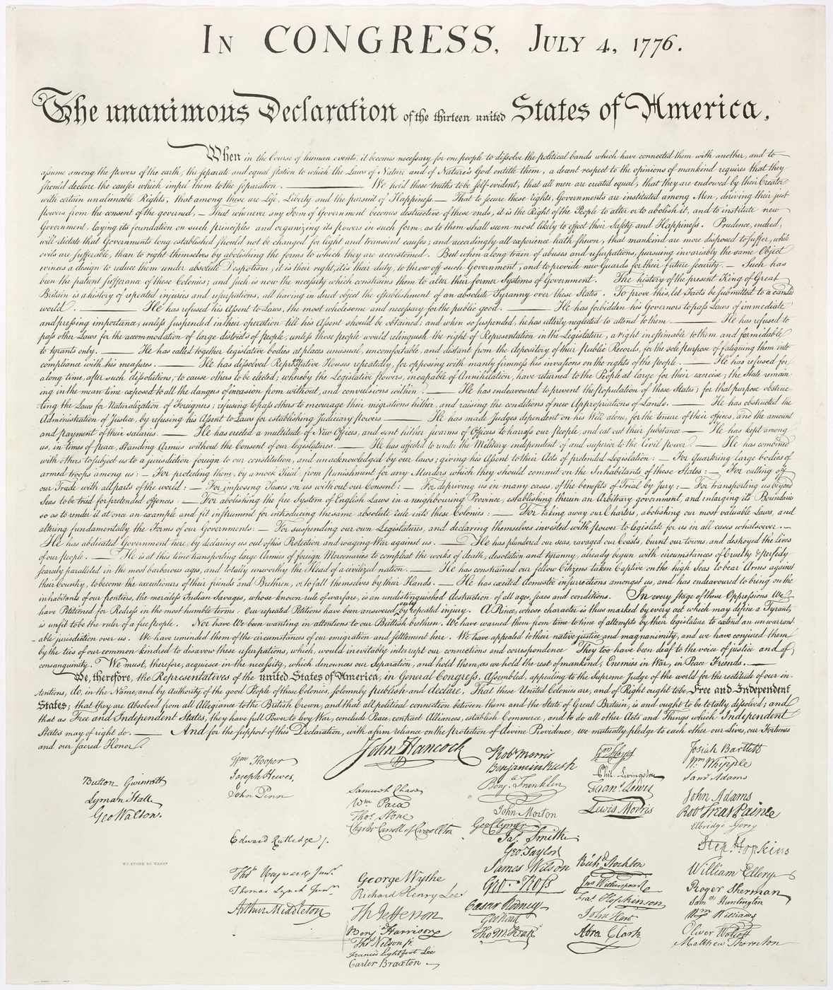 The United States Declaration of Independence — Jefferson wrote Locke's philosophy directly into this founding document.