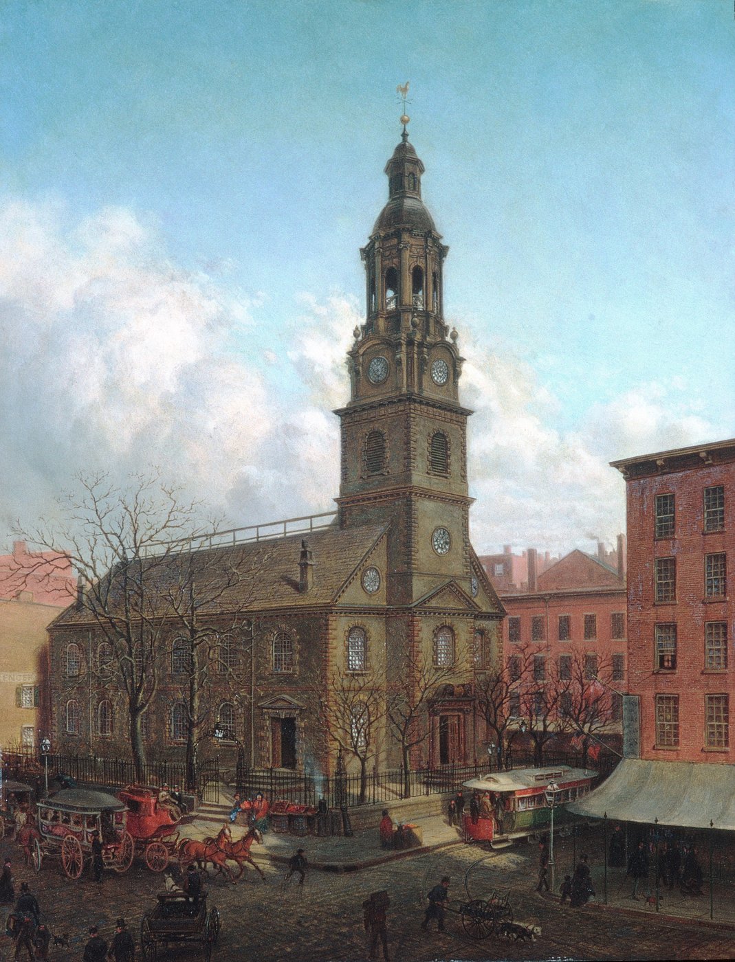 The North Dutch Church at Fulton and William Streets, New York, where Jeremiah Lanphier held the first noon prayer meeting in 1857, the spark that spread “like a prairie fire” to Ulster and then England.