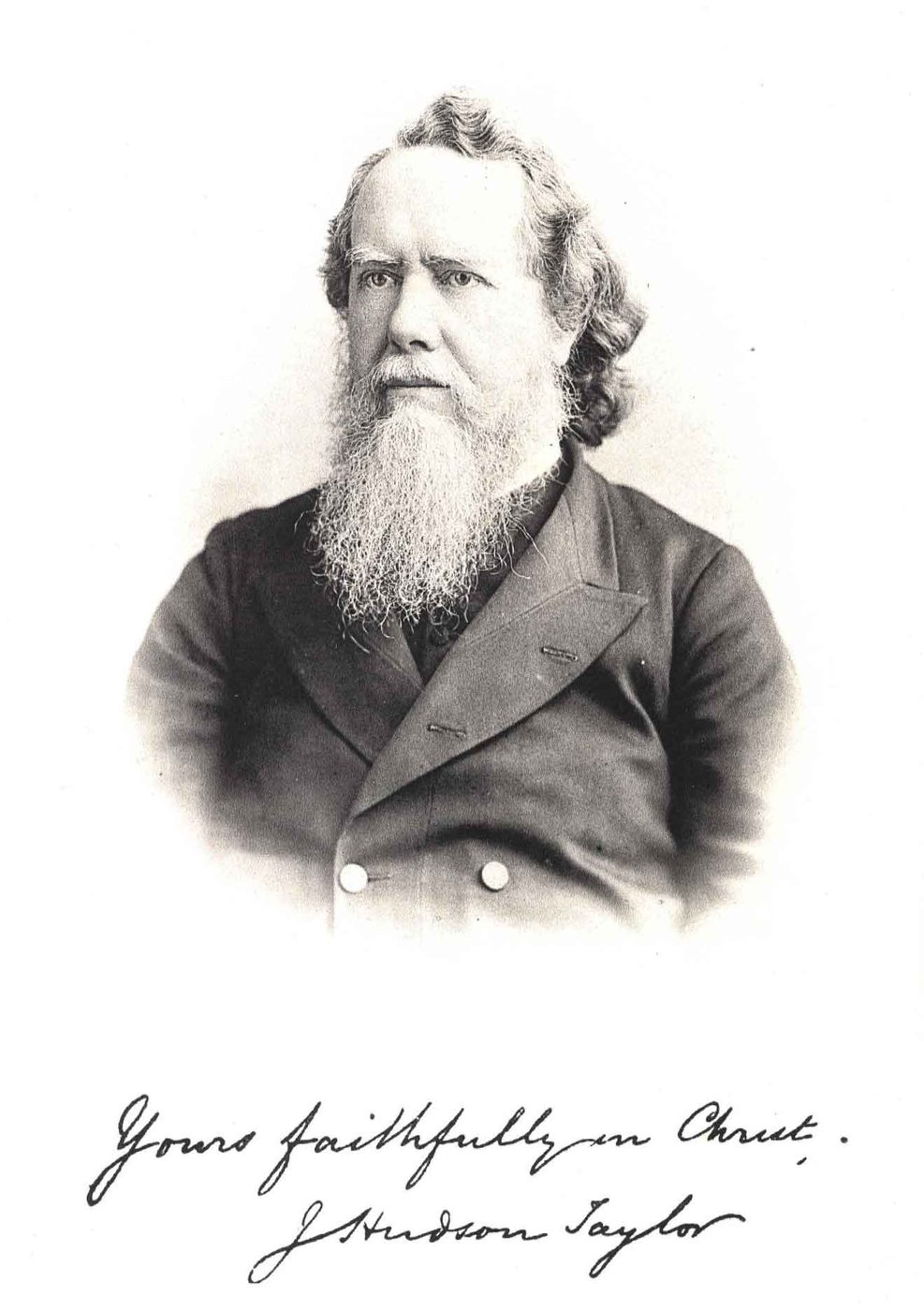 Hudson Taylor (1832–1905), founder of the China Inland Mission (1865), photographed in 1893 late in his missionary career in China.