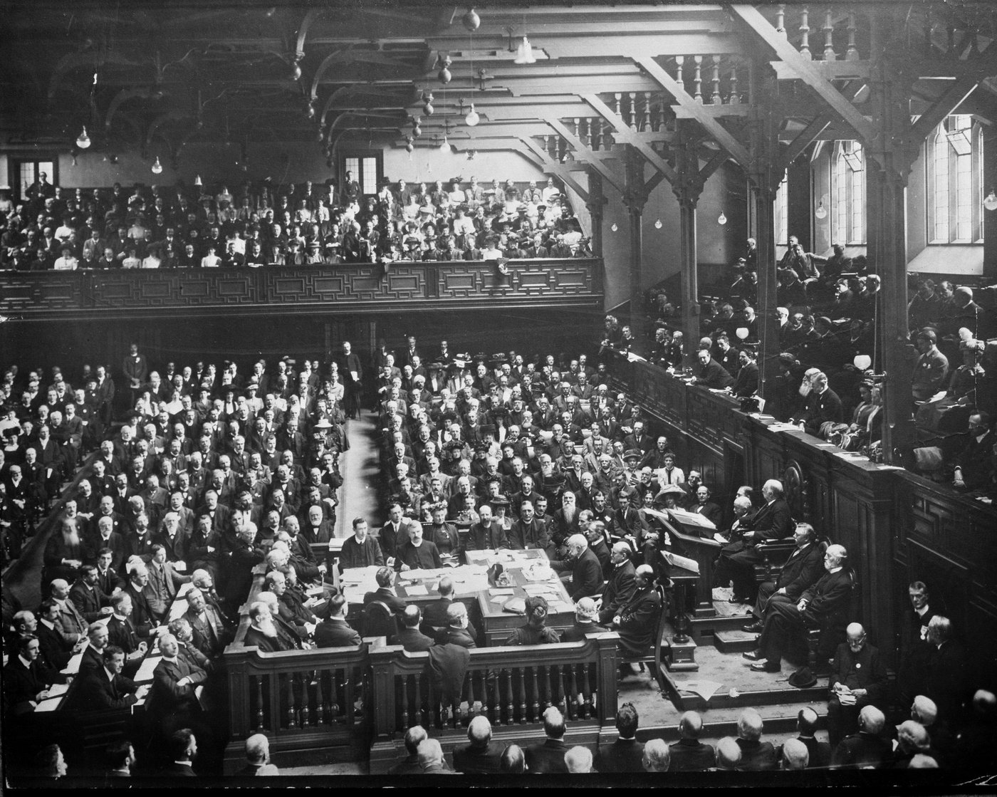 The 1910 World Missionary Conference, Assembly Hall, New College, University of Edinburgh, a symbol of early-20th-century missionary optimism, before it was shattered by World War I.