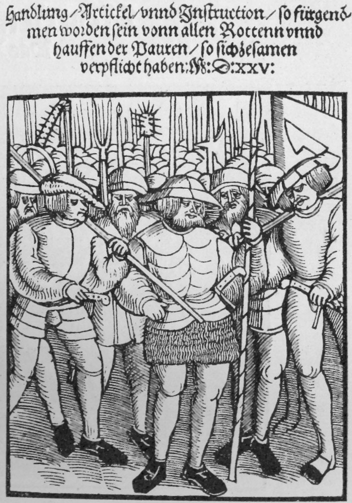 The title page of the “Twelve Articles” (1525), the German peasants' manifesto, invoking the “priesthood of all believers” and “Scripture alone” to demand their rights, a use Luther never intended.
